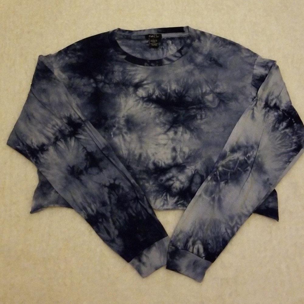 Tye Dye Long Sleeve Crop Top
